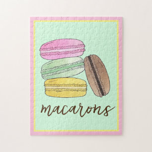 Puzzle Macaron French Pastry Cookies Macarons Patisserie