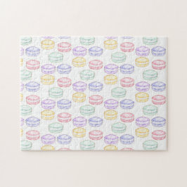 Puzzle Macarones franceses de color de agua