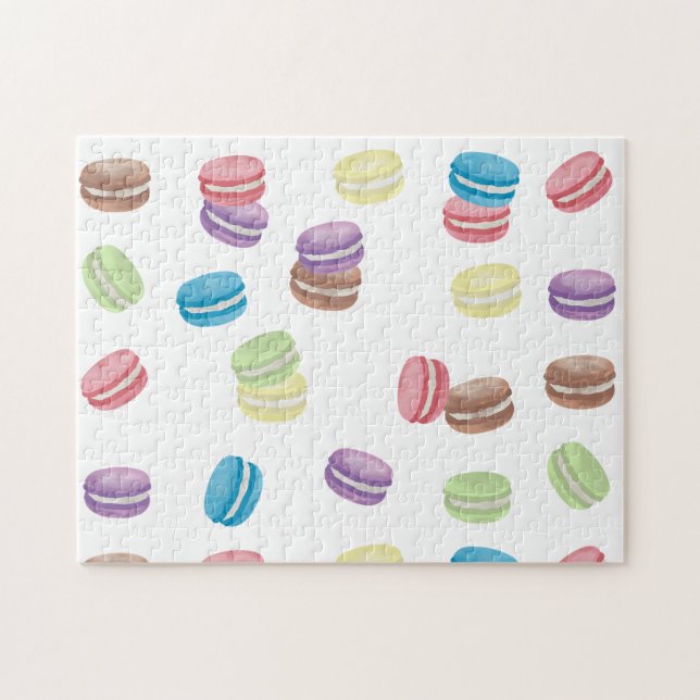Puzzle Macarones franceses de color pastel (Horizontal)