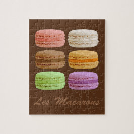 Puzzle Macarones franceses - pasteles multicolores