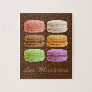 Puzzle Macarones franceses - pasteles multicolores