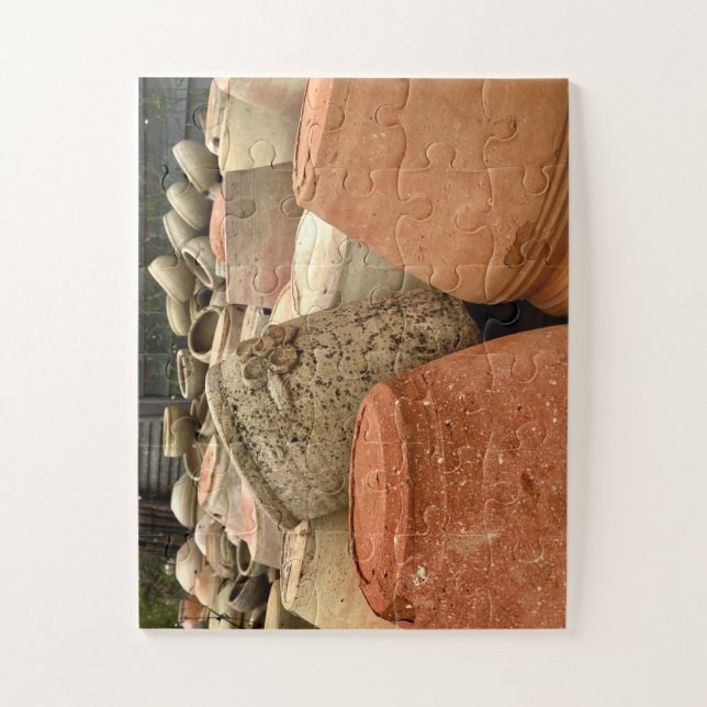 Puzzle Macetas de Terracota en Exposición | Scicli, Sicil (Vertical)
