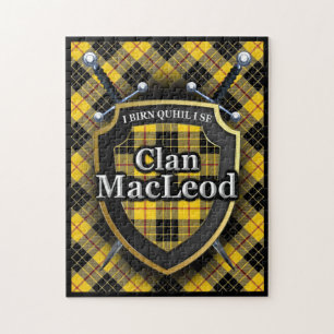 Puzzle MacLeod Clan Lewis Tartan y Shield