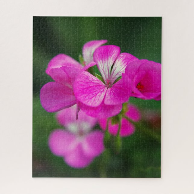 Puzzle macro de flor rosa (Vertical)