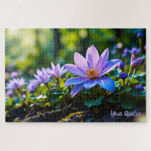 Puzzle Macro Flores Silvestres Moradas en Bosque con Rocí