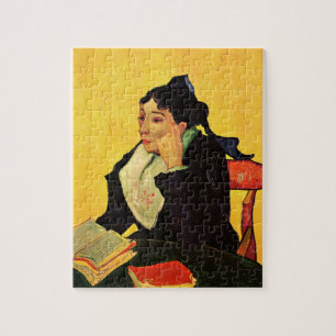 Puzzle Madame Ginoux con libros de Vincent van Gogh