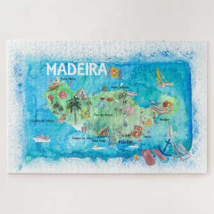 Puzzle Madeira Travel Map