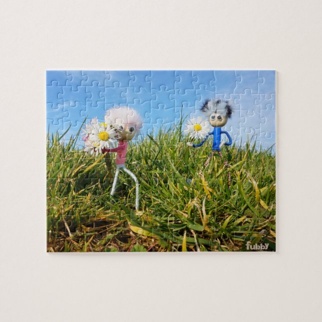Puzzle Madeliefjes plukkende fubby's.     (Horizontal)