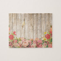 Madera de Rosas Rústicos Vintage