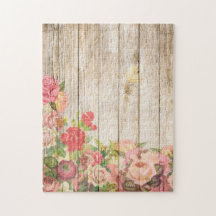 Madera de Rosas Rústicos Vintage