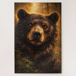 Puzzle Madera Dorada Arte de Vida Silvestre de Oso Ro