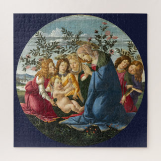 Puzzle Madonna Adorando al Niño con 5 Ángeles Botticelli
