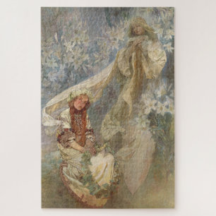 Puzzle Madonna de los Lilies de Alphonse Mucha