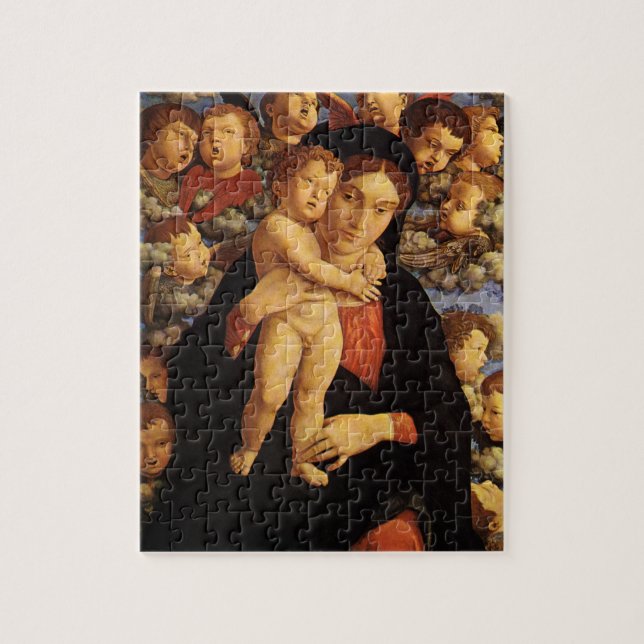 Puzzle Madonna de los Querubines por Andrea Mantegna (Vertical)