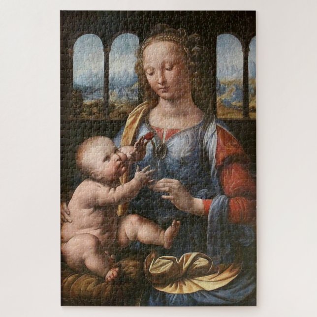 Puzzle Madonna del clavel - Leonardo da Vinci (Vertical)