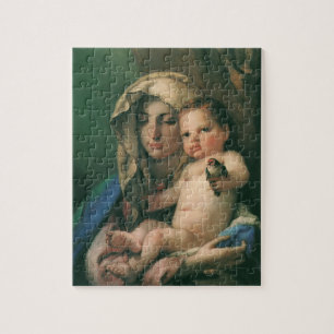 Puzzle Madonna del Goldfinch de Tiepolo, arte vintage