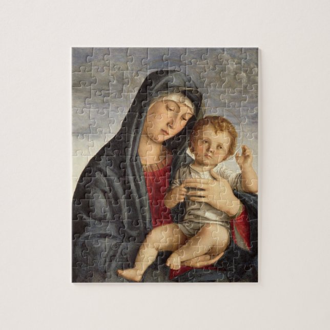 Puzzle Madonna y niño (aceite en el panel) 2 (Vertical)