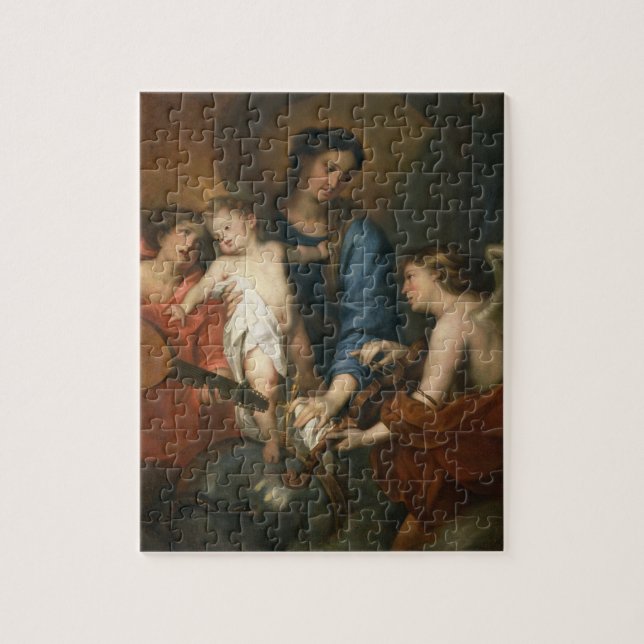 Puzzle Madonna y niño con ángeles (Vertical)