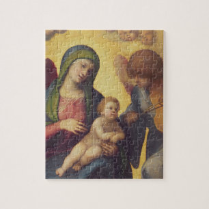 Puzzle Madonna y niño con los ángeles c.1510-15 (aceite