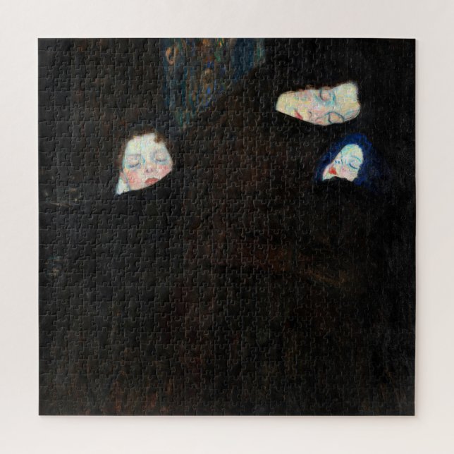 Puzzle Madre con dos hijos, familia por Gustav Klimt (Vertical)