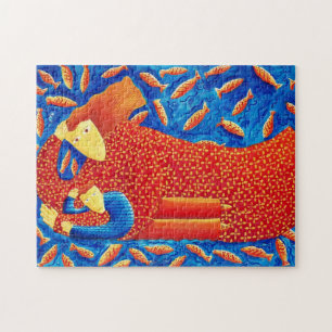 Puzzle Madre E Hijo Con Pintado De Arte Moderno De Goldfi