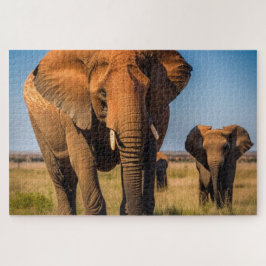 Puzzle Madre e hijo elefante