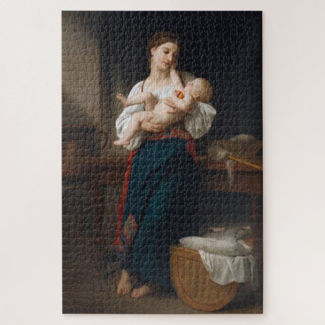 Puzzle Madre e hijo (por Bouguereau) (Vertical)