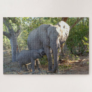 Puzzle Madre elefante y bebé 20 x 30rompecabezas