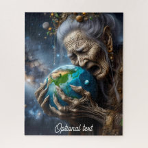 Madre Naturaleza llorando tierra