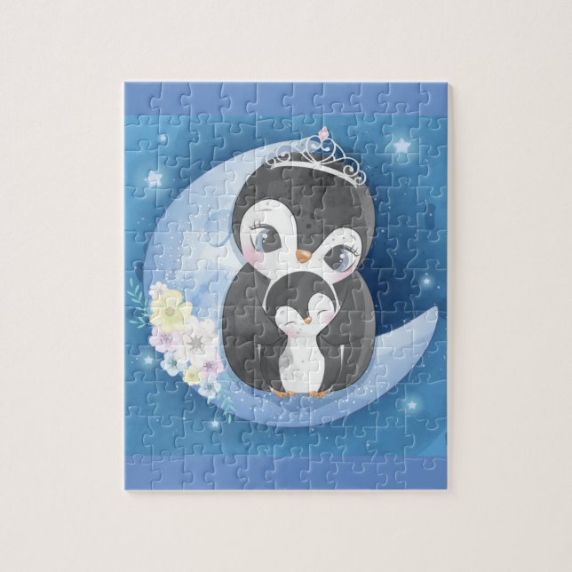 Puzzle Madre Pingüino Y Bebé (Vertical)