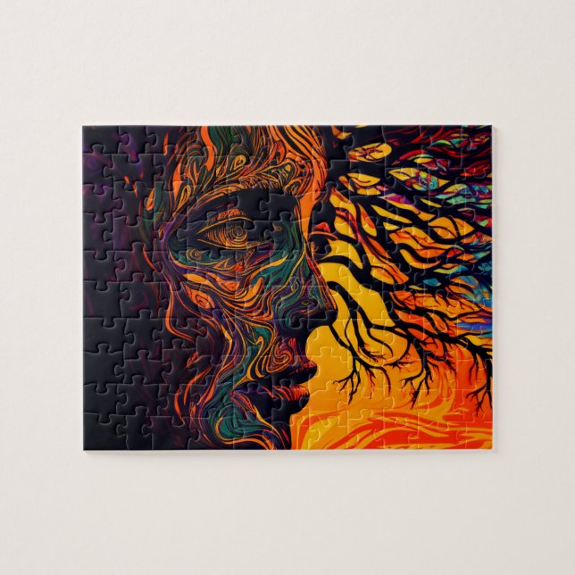 Puzzle Madre Tierra como un Árbol (Horizontal)