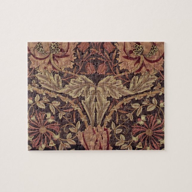 Puzzle Madreselva de William Morris, Flores de Jardín Art (Horizontal)