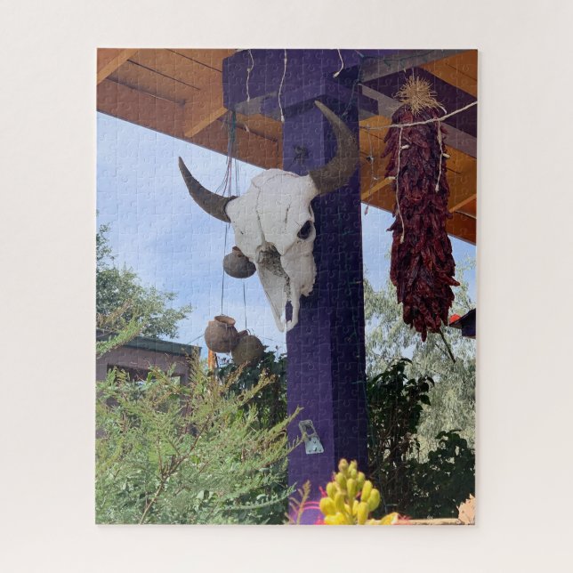 Puzzle Madrid NM Bull Skull Red chile ristra (Vertical)