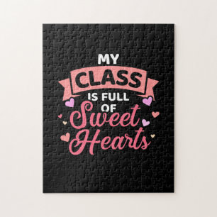 Puzzle Maestra Mi Clase Está Llena De Corazones Dulces