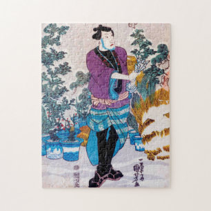 Puzzle Maestro Bonsai japonés, Kuniyoshi, Ukiyo-e