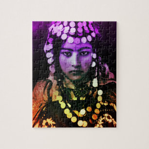 Puzzle Maghreb colorido Ouled Naïl Berber Chica