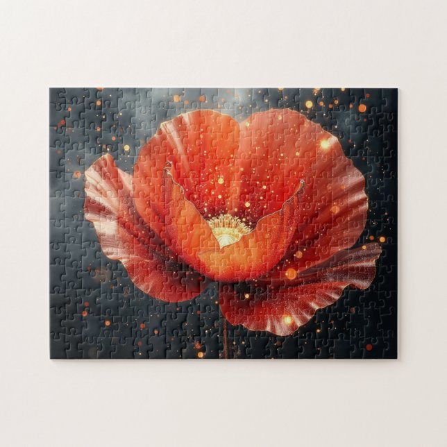 Puzzle magia de la flor de amapola (Horizontal)
