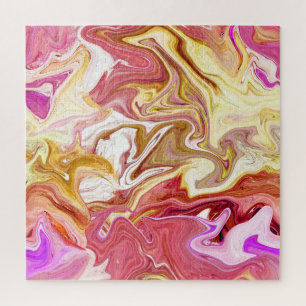 Puzzle Magia de la Mármol: diseño abstracto colorido
