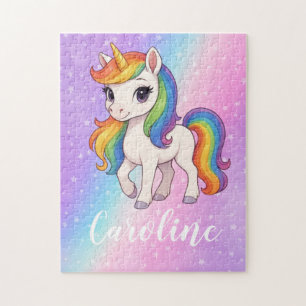 Puzzle Magia de unicornio colorida personalizada