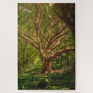 Puzzle Magia del cuento de hadas de árboles forestales