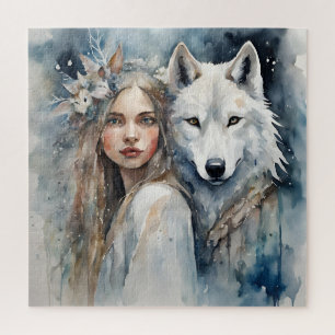 Puzzle Magia Eslava: La Chica y el Lobo Blanco