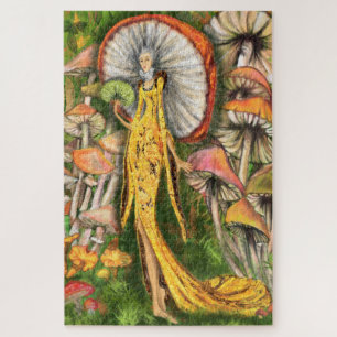 Puzzle Magia Mushrooms Queen Fantastic Fairytale Pintura