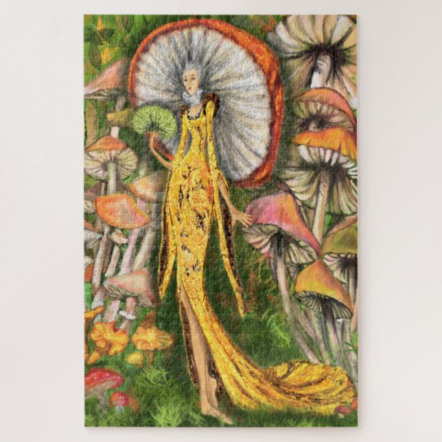 Puzzle Magia Mushrooms Queen Fantastic Fairytale Pintura (Vertical)