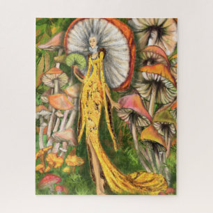 Puzzle Magia Mushrooms Queen Fantasy Fairytale Pintura