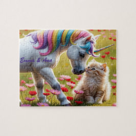 Puzzle Magical Unicorn and Kitten Best Friends