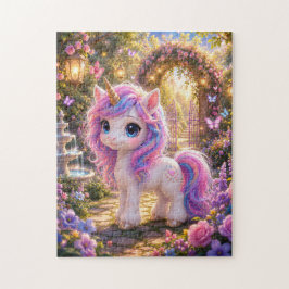 Puzzle Magical Unicorn in an Enchanted Garden Jigsaw Puzz