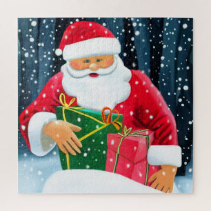 Puzzle Magnet Flexible Merry Christmas - Santa Claus