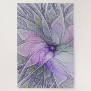 Puzzle Magnífica Belleza Moderna Resumen Flor de Arte Fra