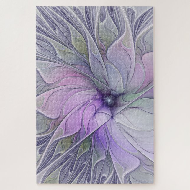 Puzzle Magnífica Belleza Moderna Resumen Flor de Arte Fra (Vertical)