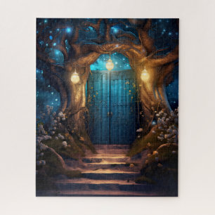 Puzzle Magnífica encantada Selva de fantasía Vieja Puerta